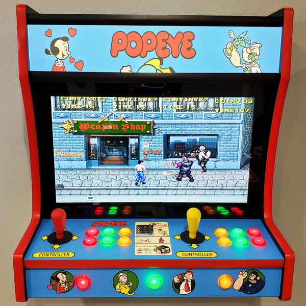 Popeye Themed Wall Mountable Arcade Machine