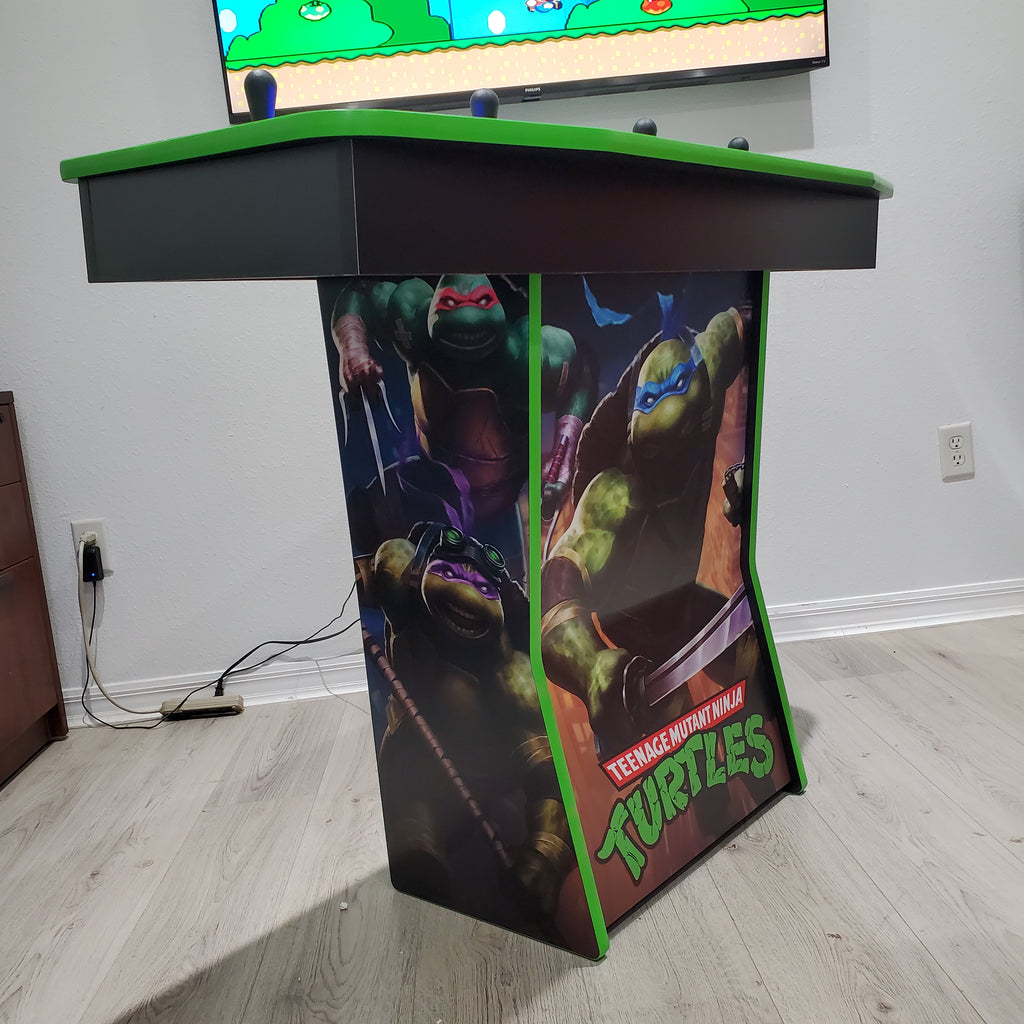 4 Player TMNT Pedestal Arcade Machine – Quarterless