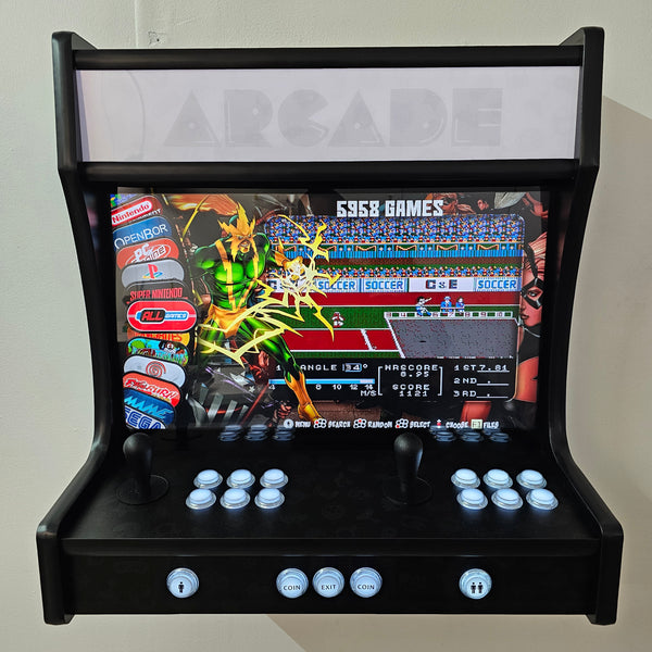 Black and White Wall Mountable Arcade Machine