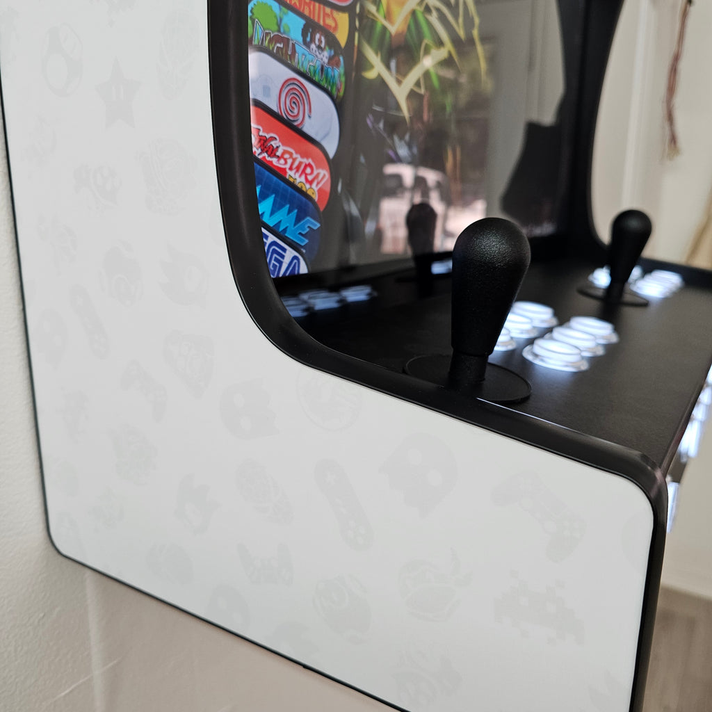 Black and White Wall Mounted Arcade Machine – Quarterless