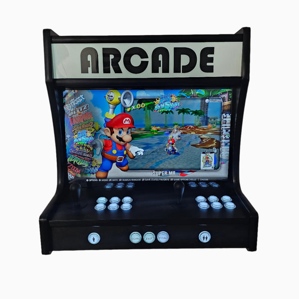 Black Patterned Wall Mountable Arcade Machine