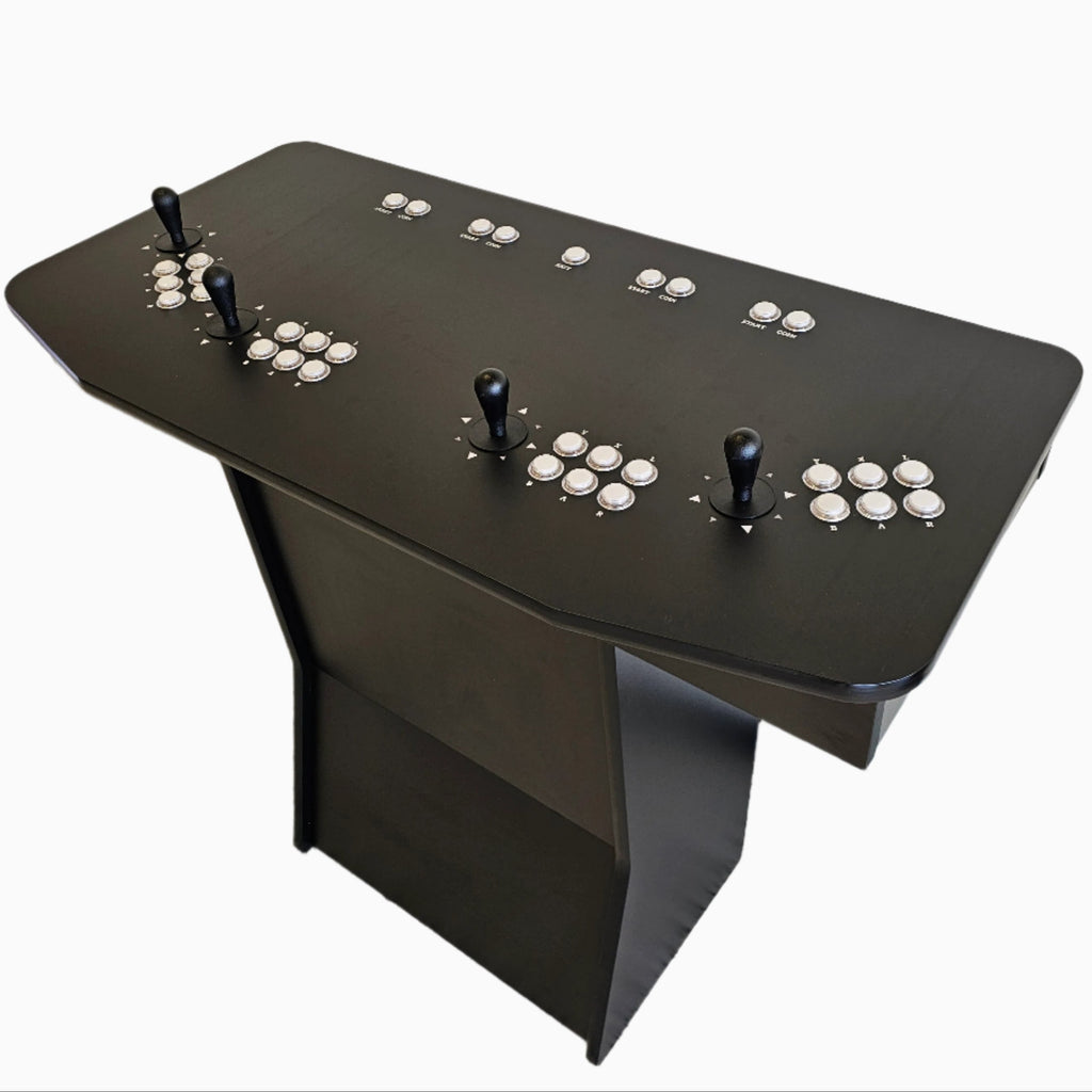 White LED Buttons - 4 Player Pedestal Arcade Machine