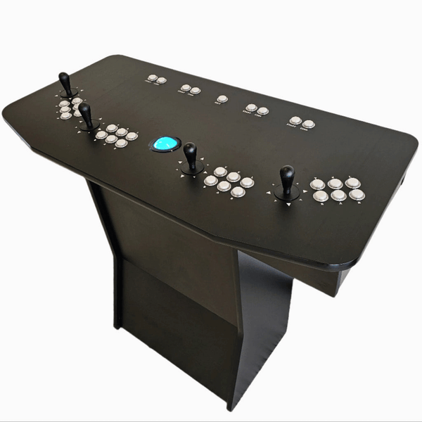 White LED Buttons - 4 Player Pedestal Arcade Machine