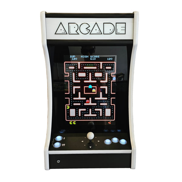 Black and White Wall Mounted Arcade Machine
