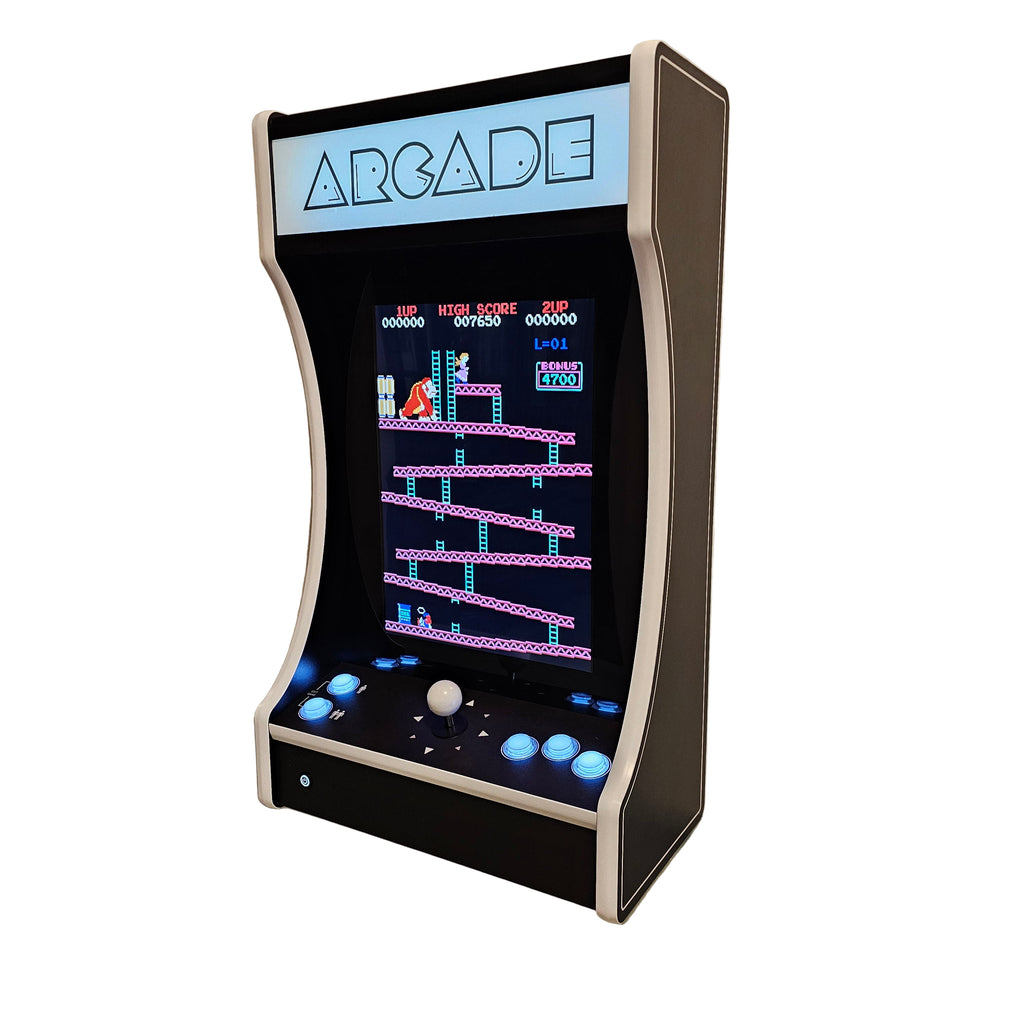 Black and White Wall Mounted Arcade Machine