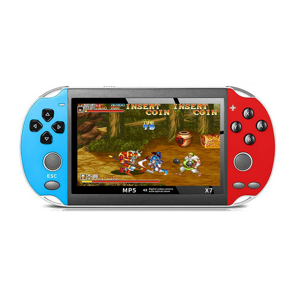 X7 MP5 Portable Handheld Video Game Console with 8000 Games - 8GB - 64Bit - 4.3Inch HD Display